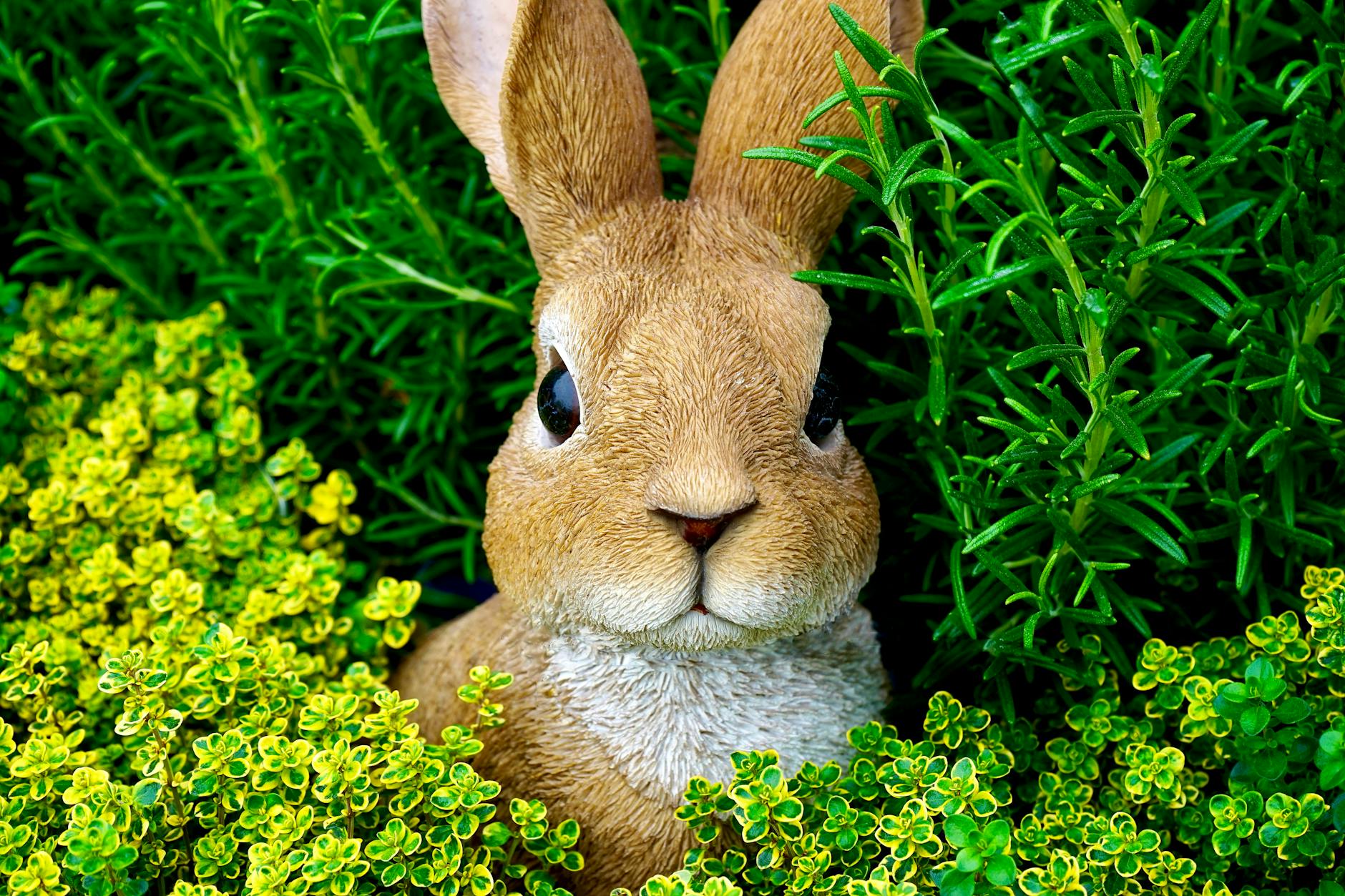 brown rabbit figurine